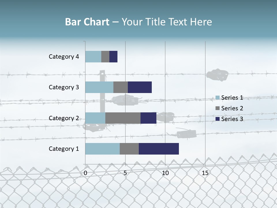 Clouds Barbed Wire Fence PowerPoint Template