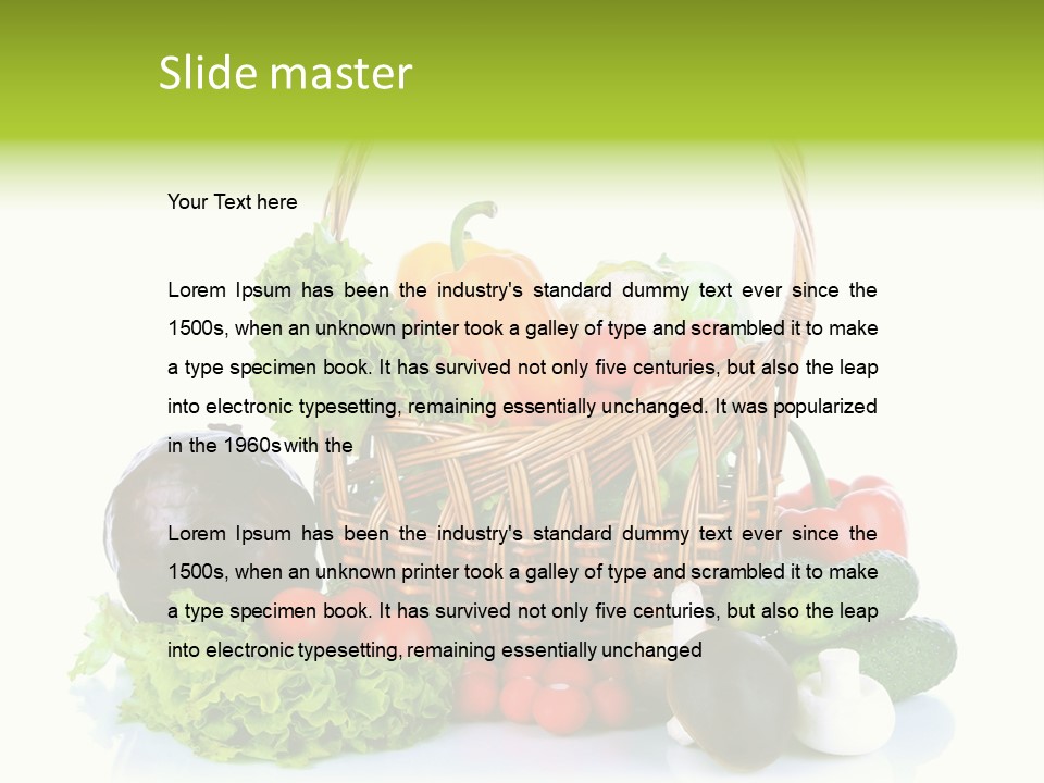 Red Cauliflower Fresh PowerPoint Template