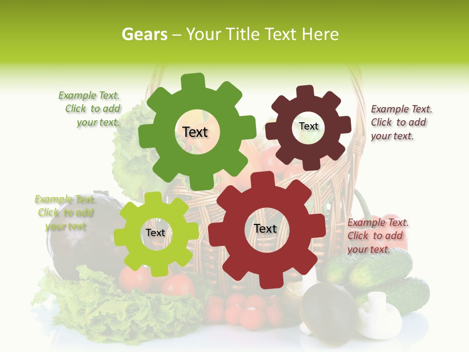 Red Cauliflower Fresh PowerPoint Template