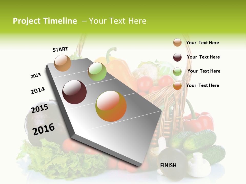 Red Cauliflower Fresh PowerPoint Template