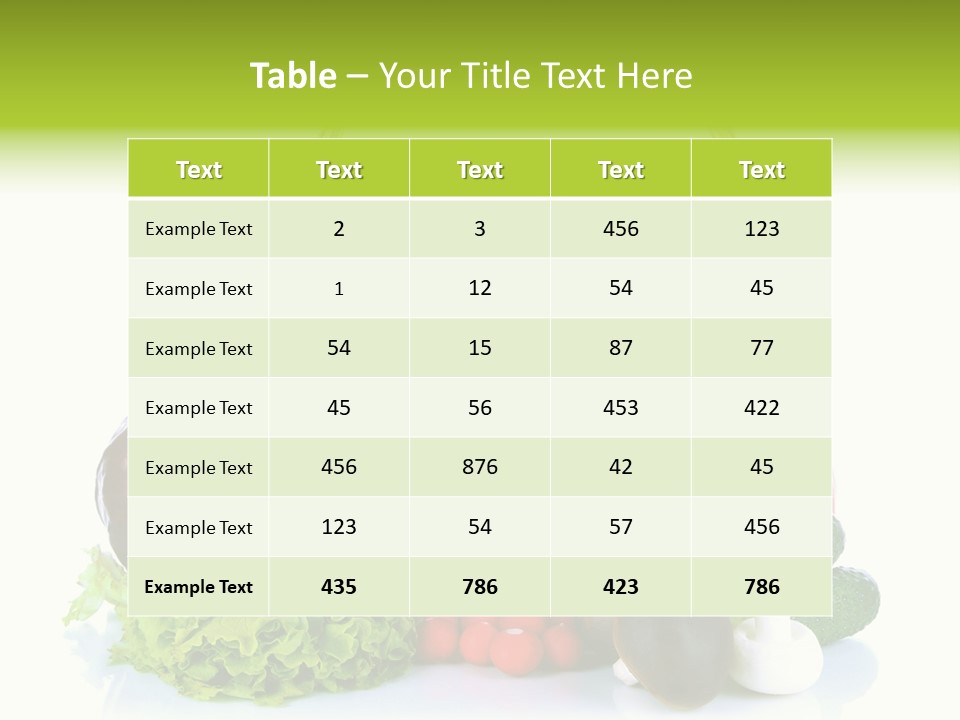 Red Cauliflower Fresh PowerPoint Template