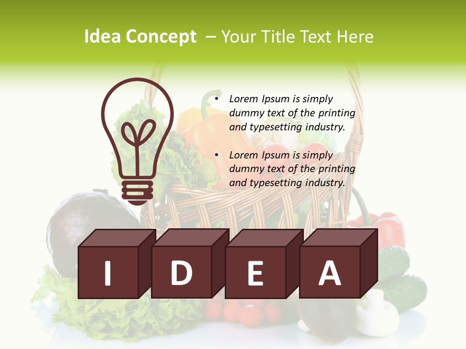 Red Cauliflower Fresh PowerPoint Template