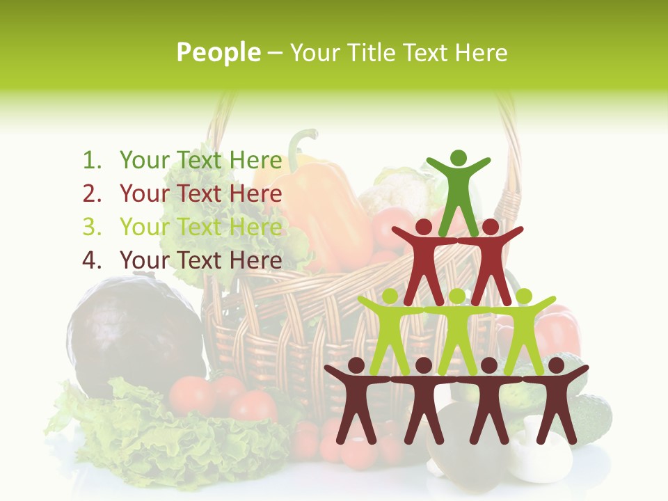 Red Cauliflower Fresh PowerPoint Template