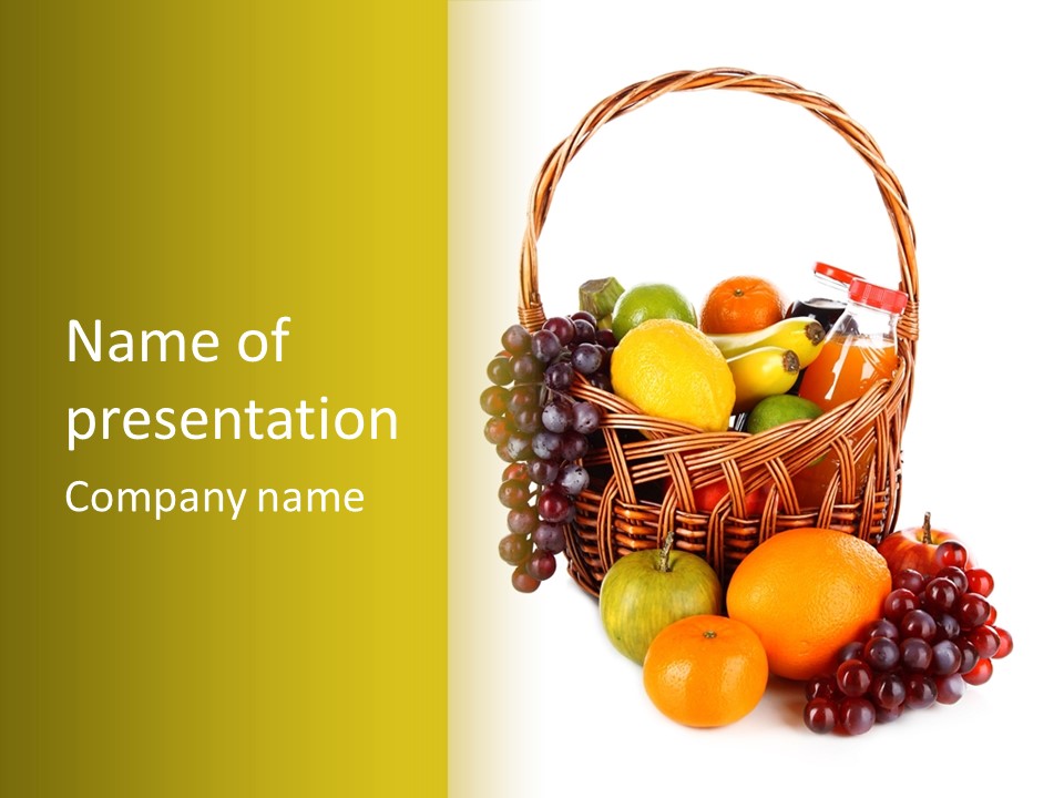 Harvest Grapes Tropical PowerPoint Template