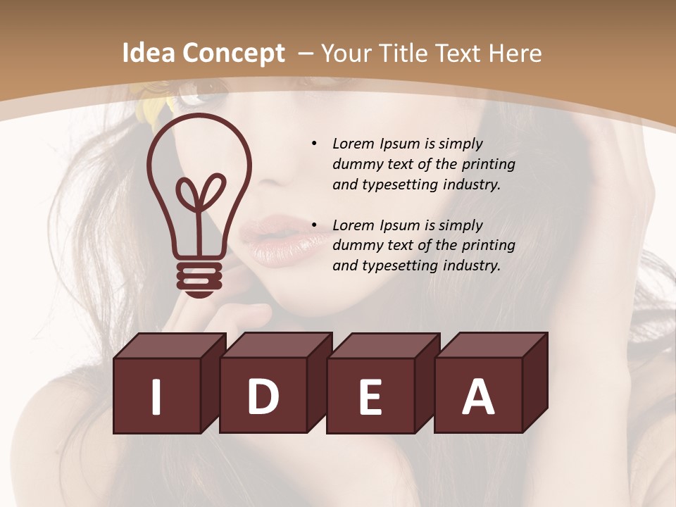 Nice Hair Bouquet PowerPoint Template