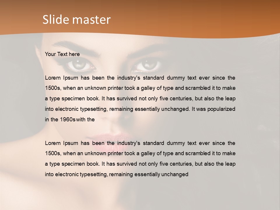 Feminine Beauty Close Up PowerPoint Template