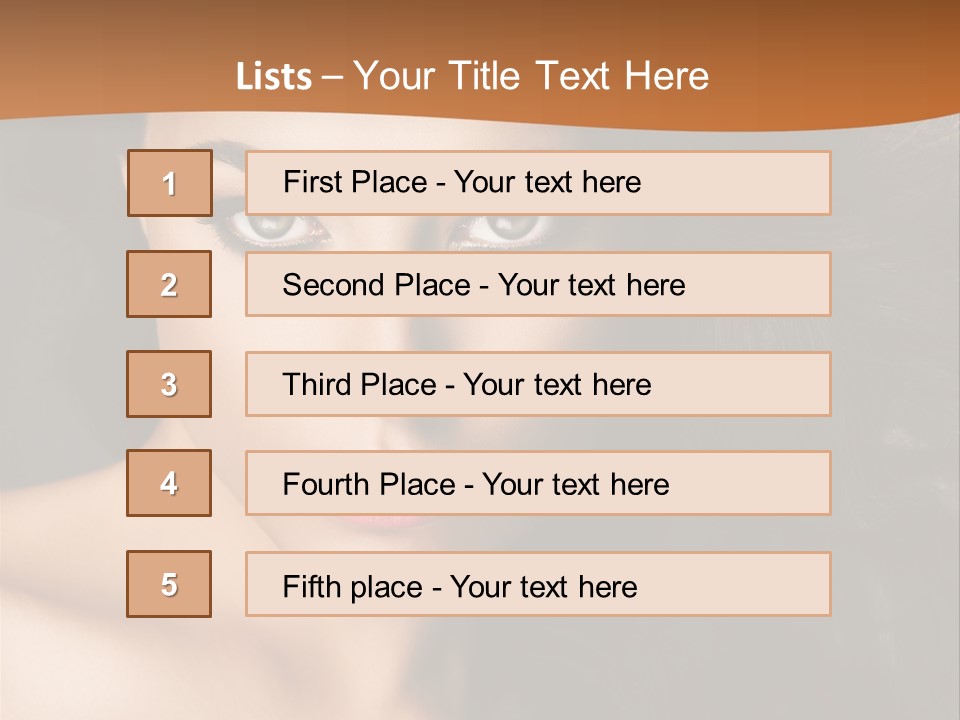 Feminine Beauty Close Up PowerPoint Template