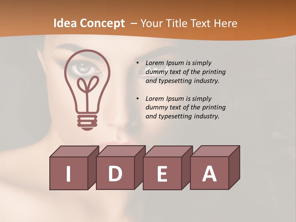 Feminine Beauty Close Up PowerPoint Template