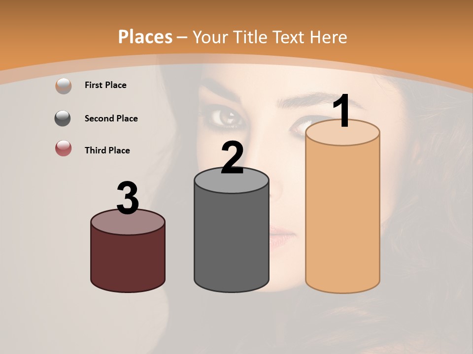 Cheerful Photography Brown Hair PowerPoint Template