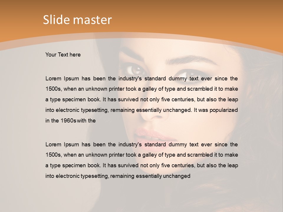 Cheerful Photography Brown Hair PowerPoint Template