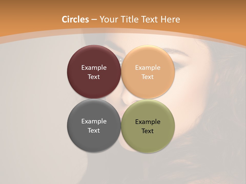 Cheerful Photography Brown Hair PowerPoint Template