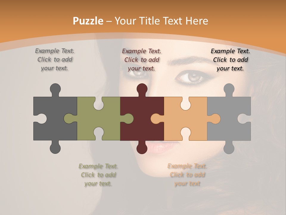 Cheerful Photography Brown Hair PowerPoint Template