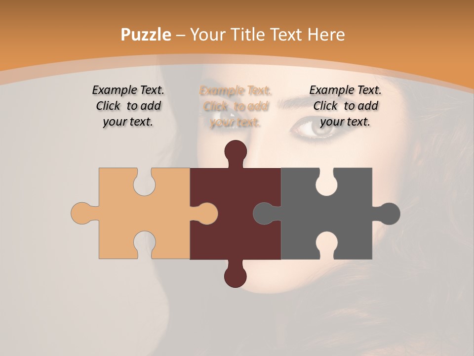 Cheerful Photography Brown Hair PowerPoint Template