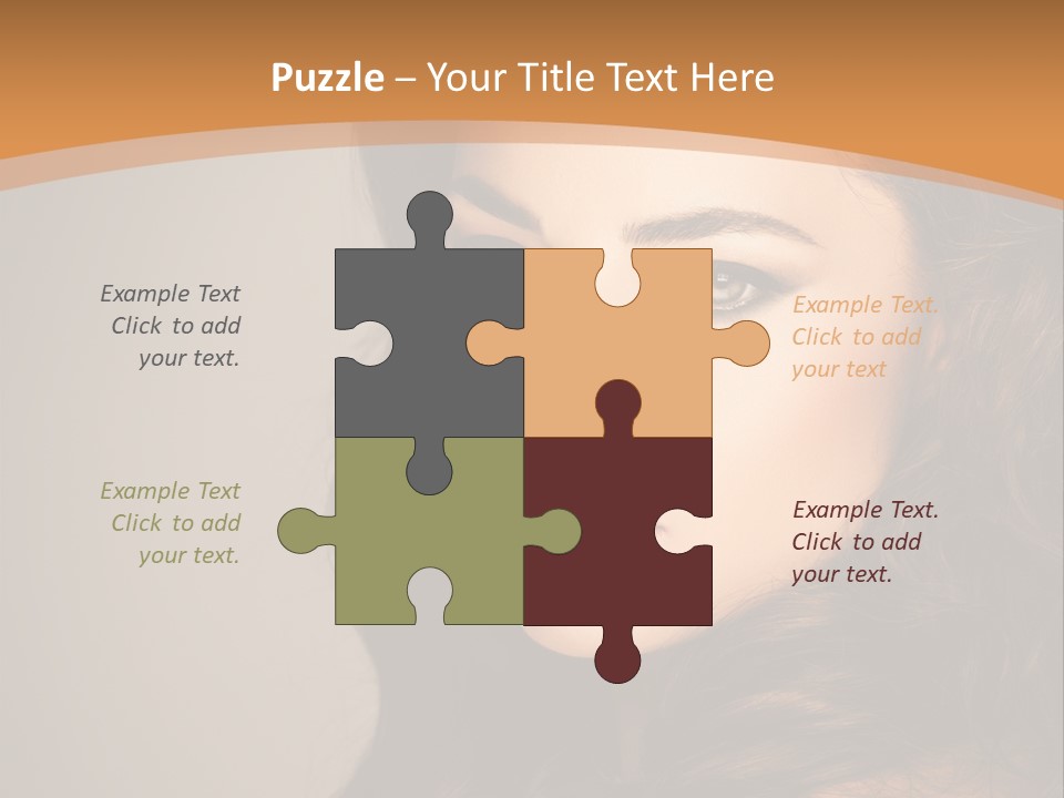 Cheerful Photography Brown Hair PowerPoint Template