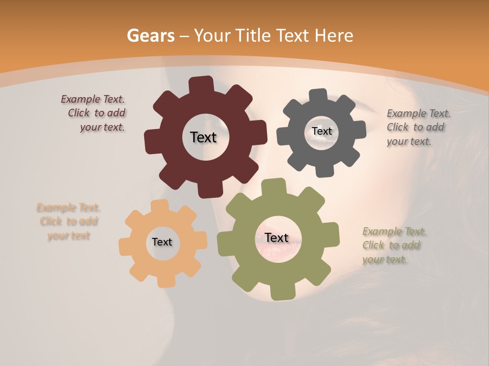 Cheerful Photography Brown Hair PowerPoint Template