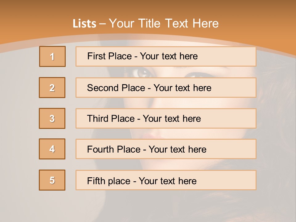 Cheerful Photography Brown Hair PowerPoint Template