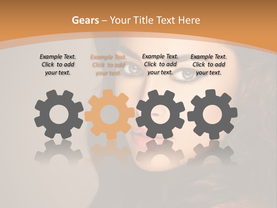 Cheerful Photography Brown Hair PowerPoint Template