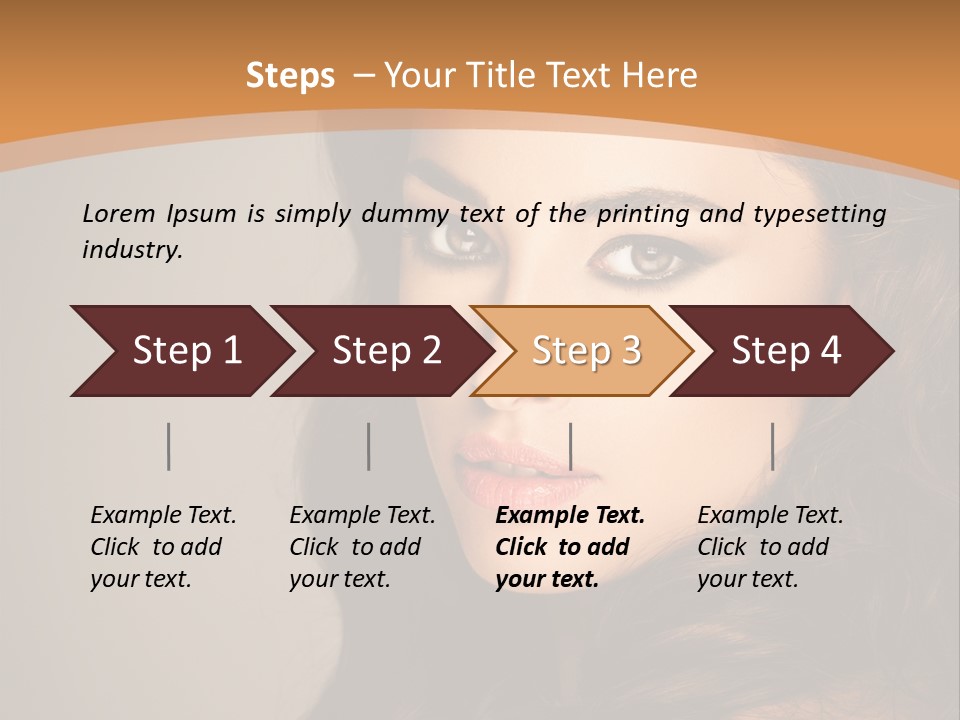 Cheerful Photography Brown Hair PowerPoint Template