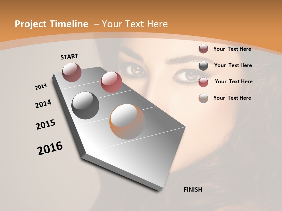Cheerful Photography Brown Hair PowerPoint Template