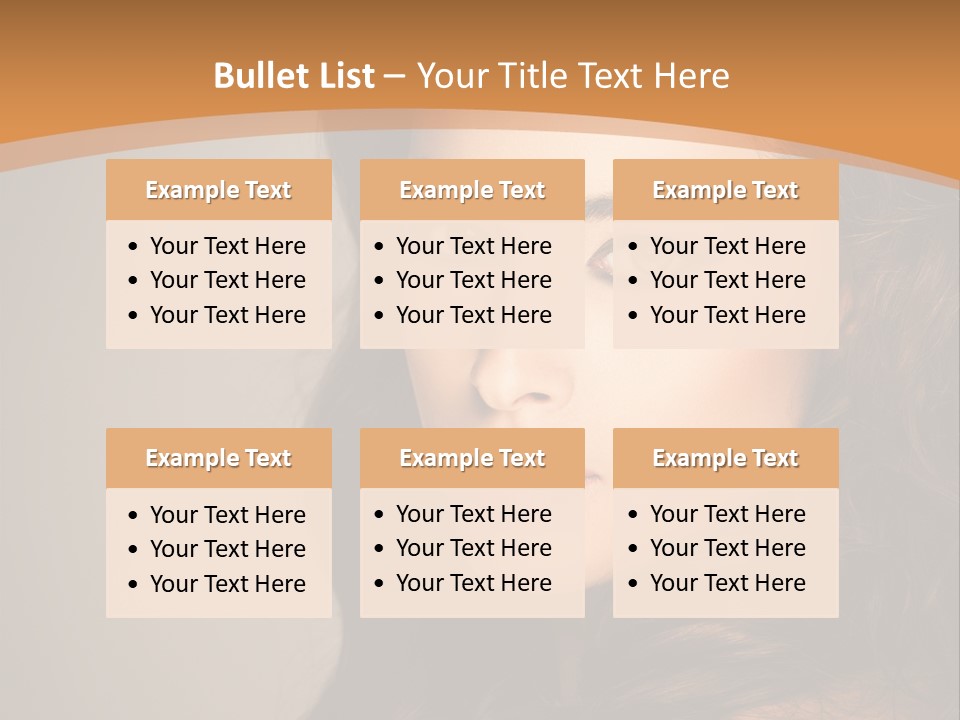 Cheerful Photography Brown Hair PowerPoint Template