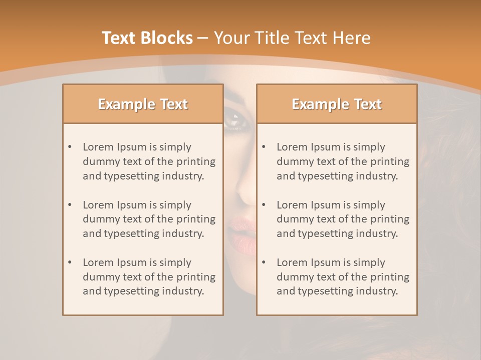 Cheerful Photography Brown Hair PowerPoint Template