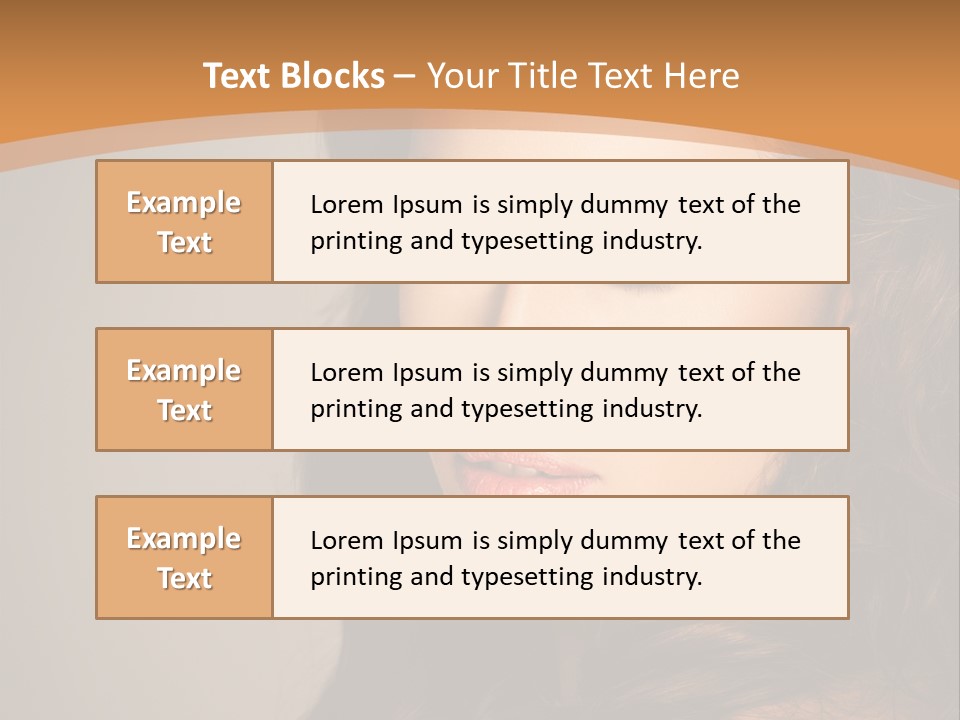 Cheerful Photography Brown Hair PowerPoint Template