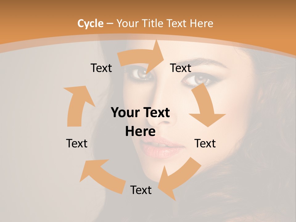 Cheerful Photography Brown Hair PowerPoint Template