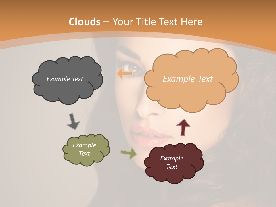 Cheerful Photography Brown Hair PowerPoint Template