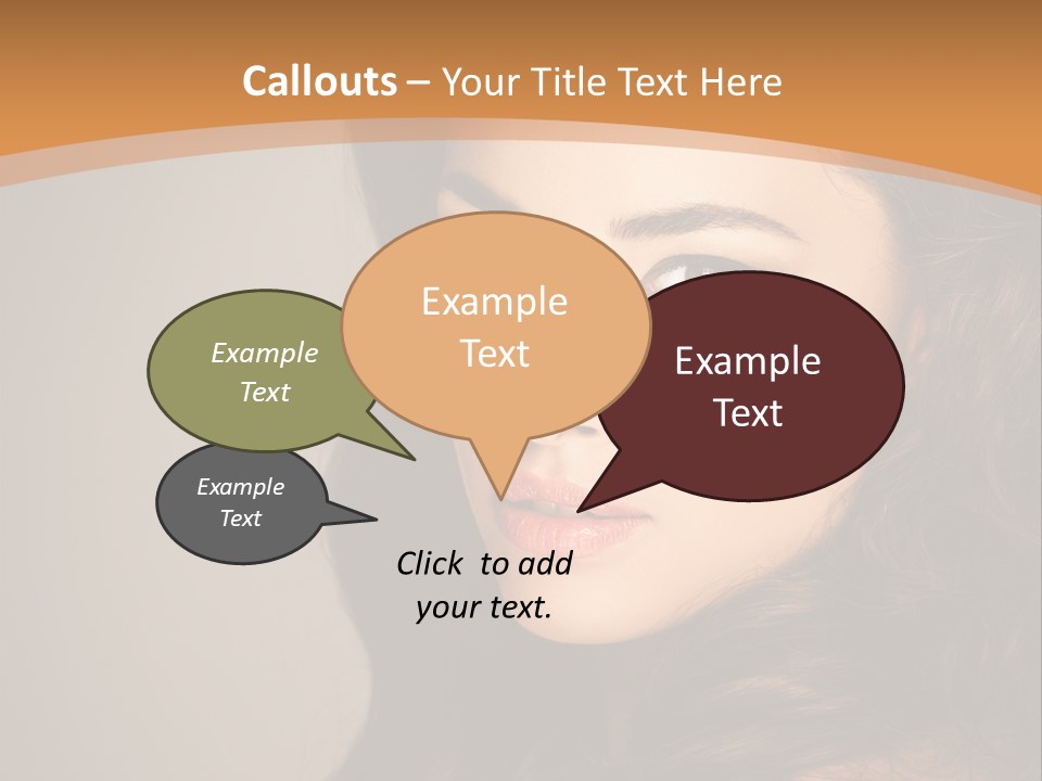 Cheerful Photography Brown Hair PowerPoint Template