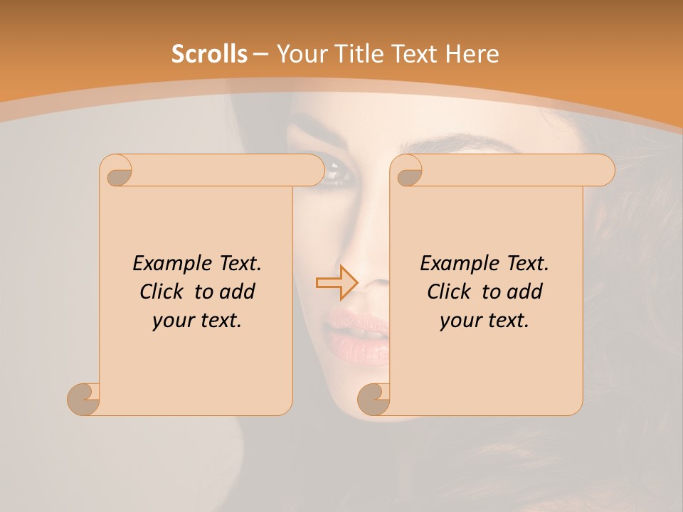 Cheerful Photography Brown Hair PowerPoint Template