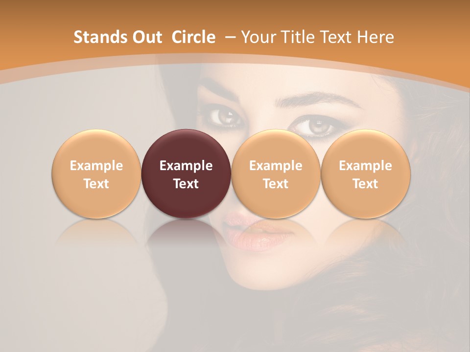 Cheerful Photography Brown Hair PowerPoint Template