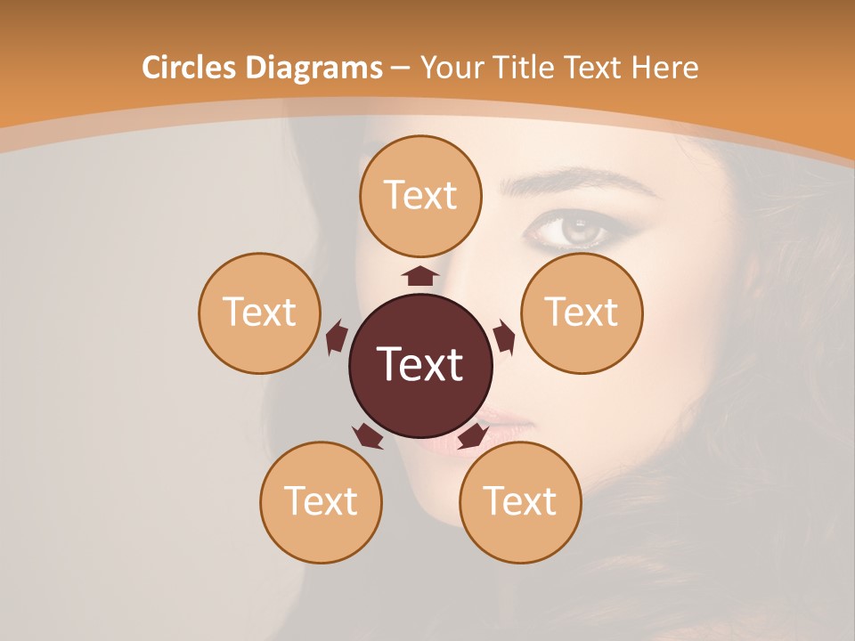 Cheerful Photography Brown Hair PowerPoint Template