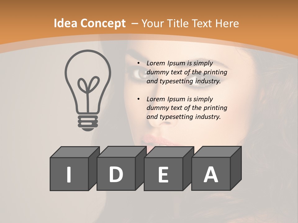 Cheerful Photography Brown Hair PowerPoint Template