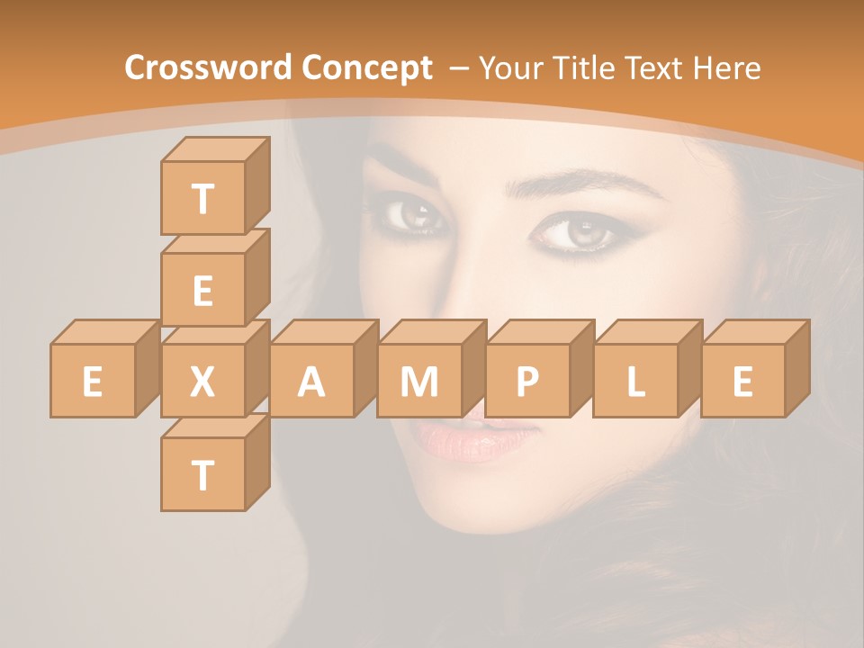 Cheerful Photography Brown Hair PowerPoint Template