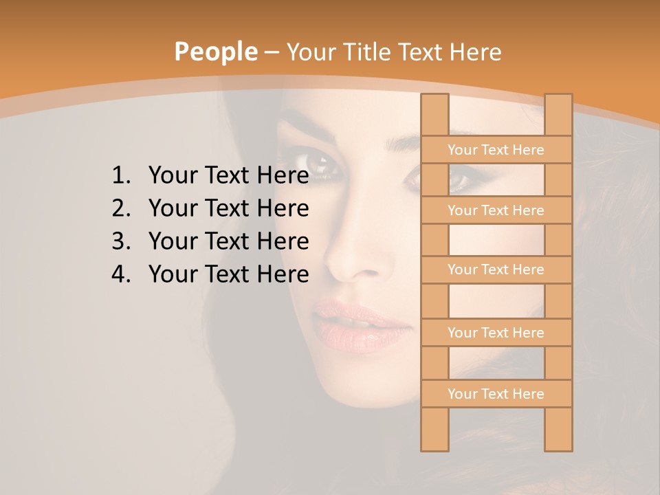 Cheerful Photography Brown Hair PowerPoint Template