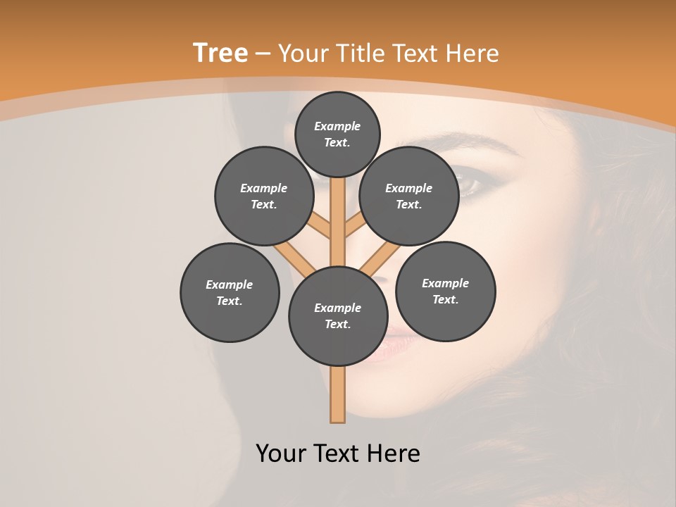 Cheerful Photography Brown Hair PowerPoint Template