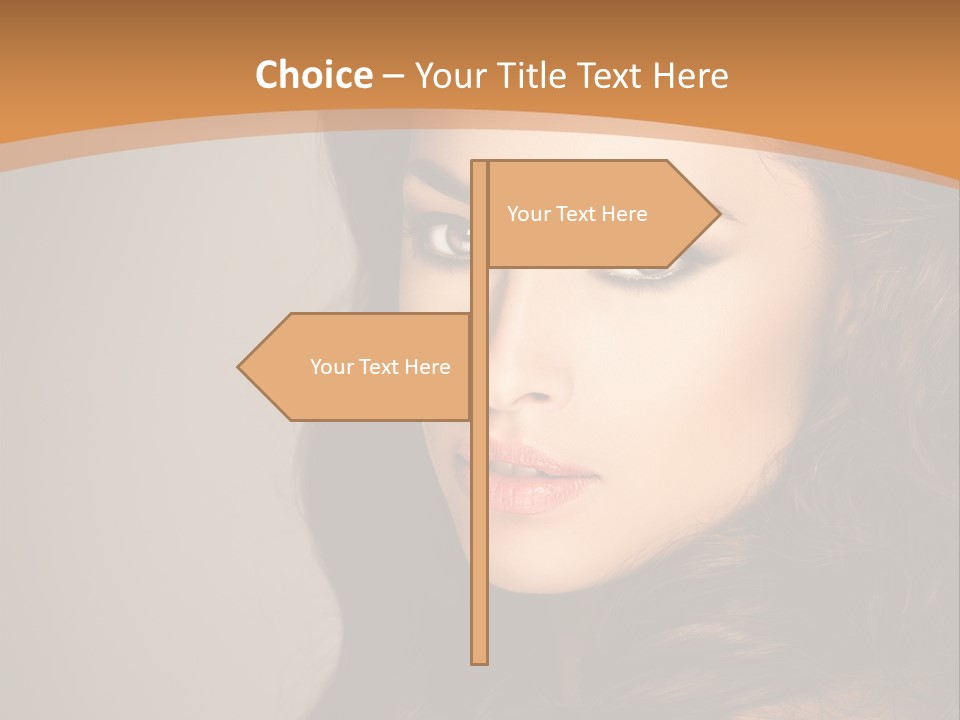 Cheerful Photography Brown Hair PowerPoint Template