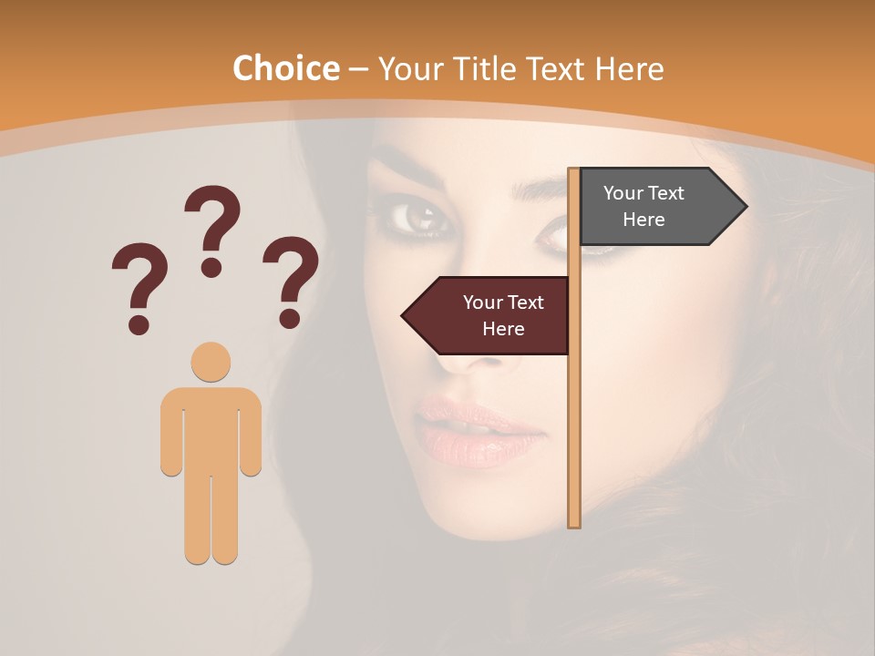 Cheerful Photography Brown Hair PowerPoint Template