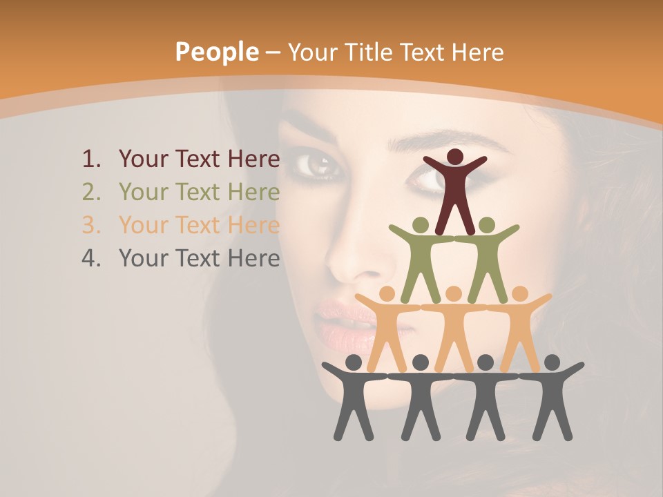 Cheerful Photography Brown Hair PowerPoint Template