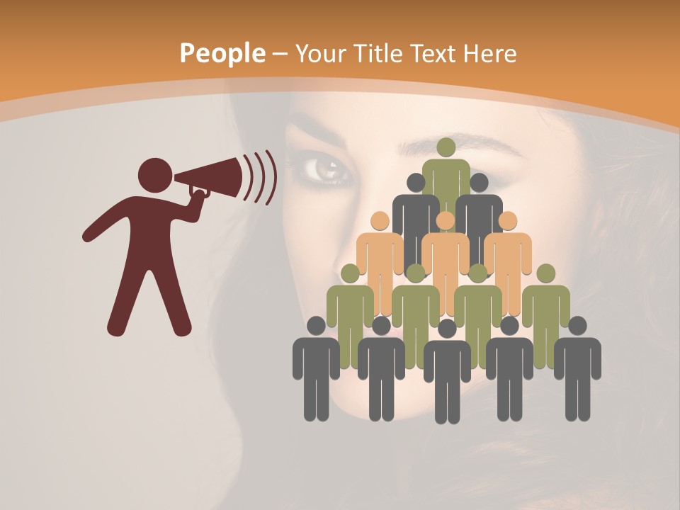 Cheerful Photography Brown Hair PowerPoint Template