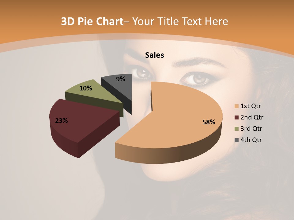 Cheerful Photography Brown Hair PowerPoint Template