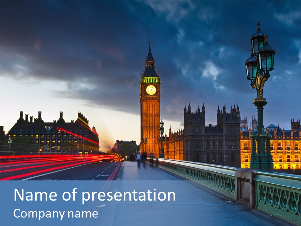 Westminster Politics Tower PowerPoint Template