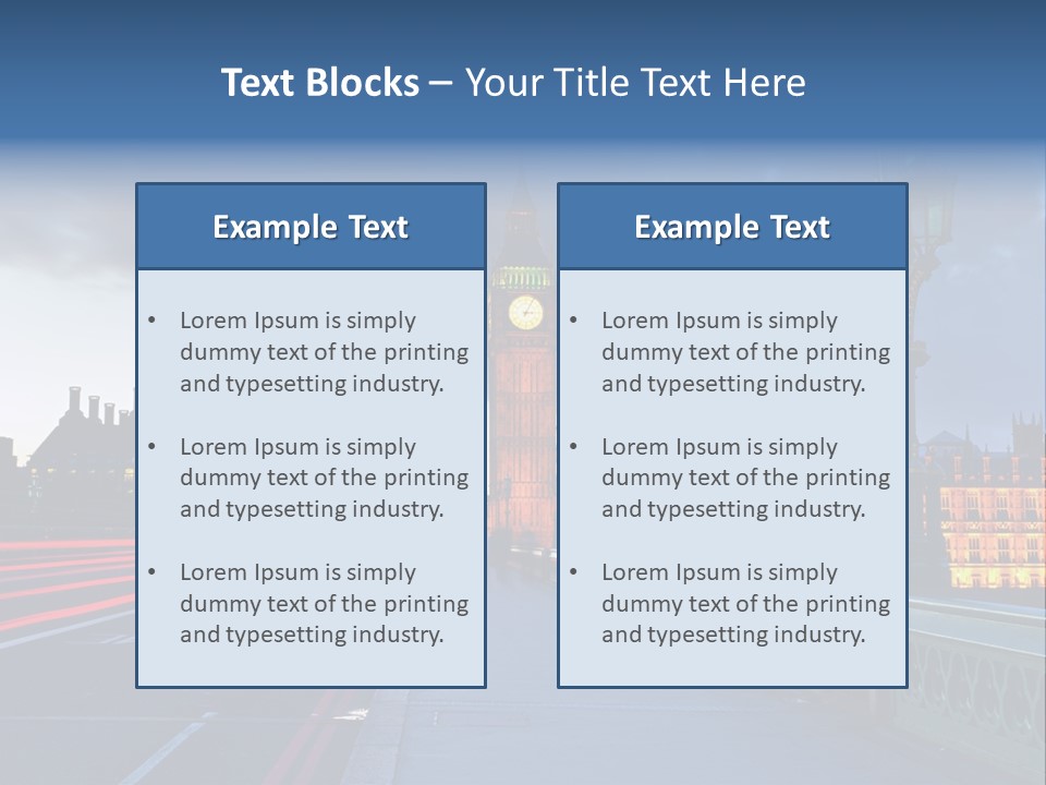 Westminster Politics Tower PowerPoint Template