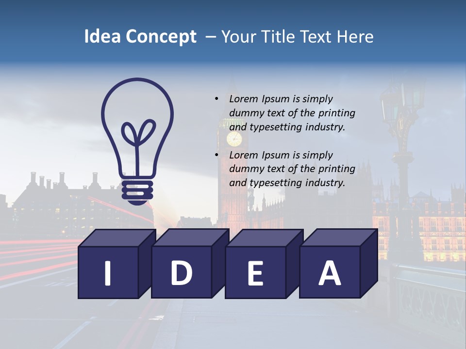 Westminster Politics Tower PowerPoint Template