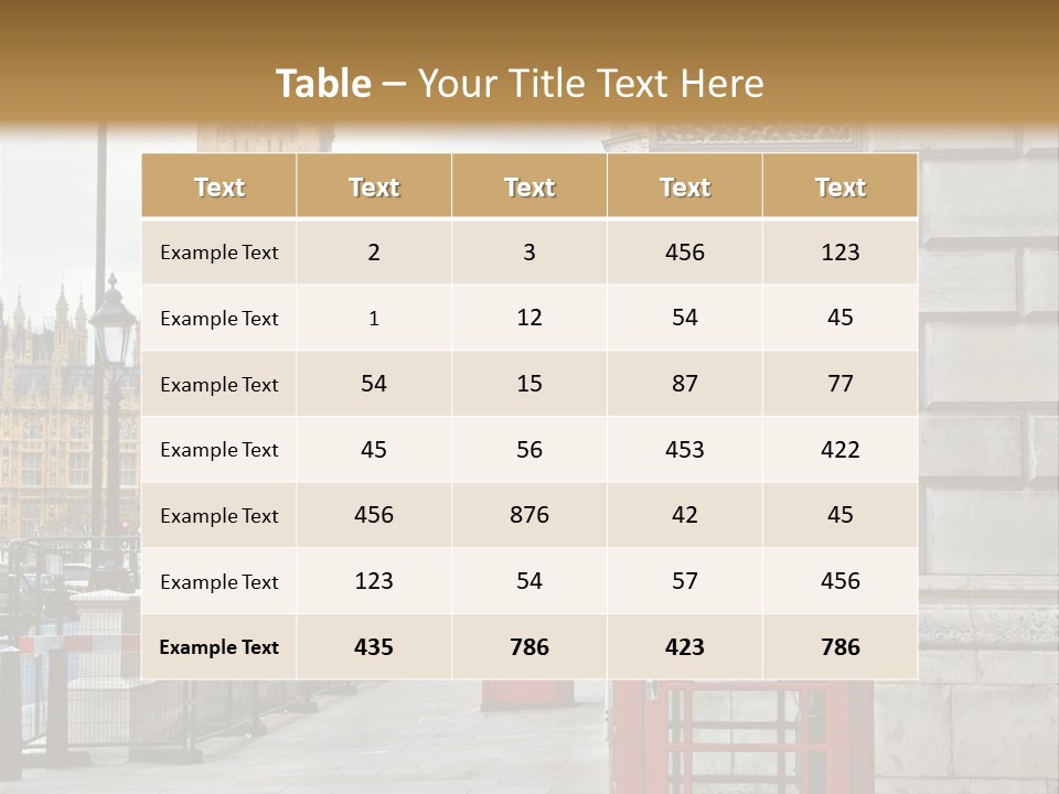 Parliament London Ornate PowerPoint Template