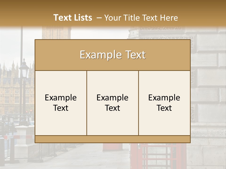 Parliament London Ornate PowerPoint Template