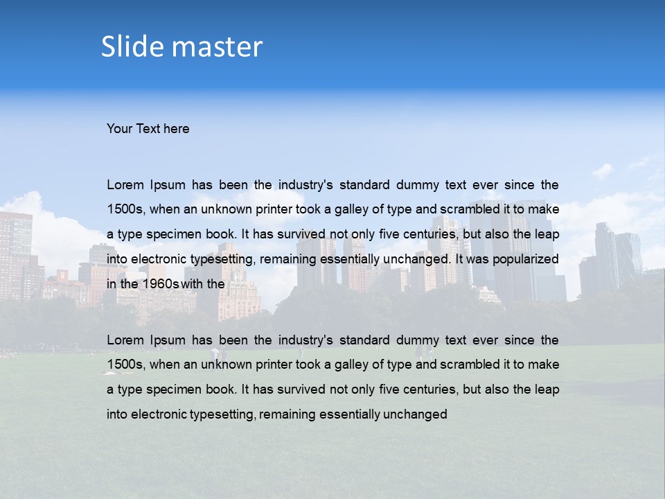 Landscape Space Green PowerPoint Template