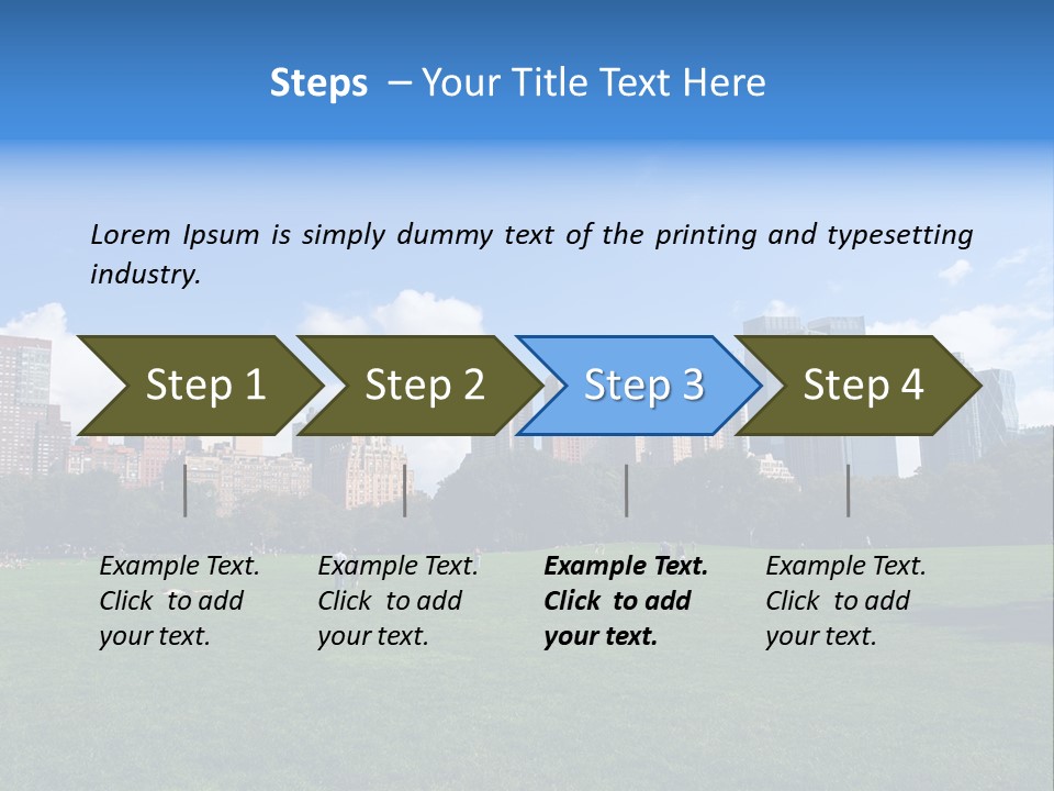 Landscape Space Green PowerPoint Template