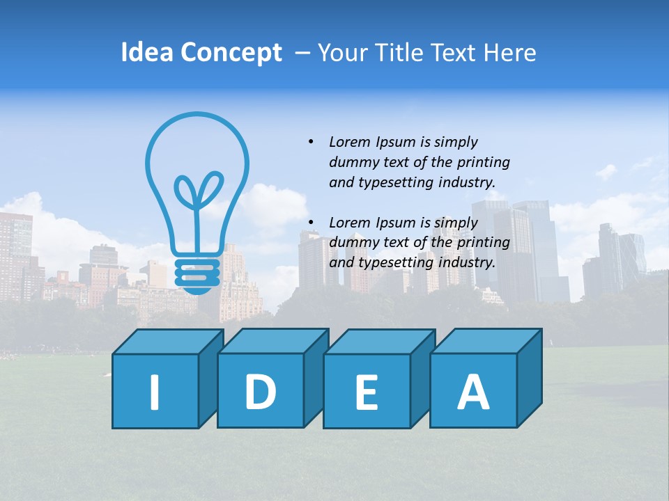 Landscape Space Green PowerPoint Template