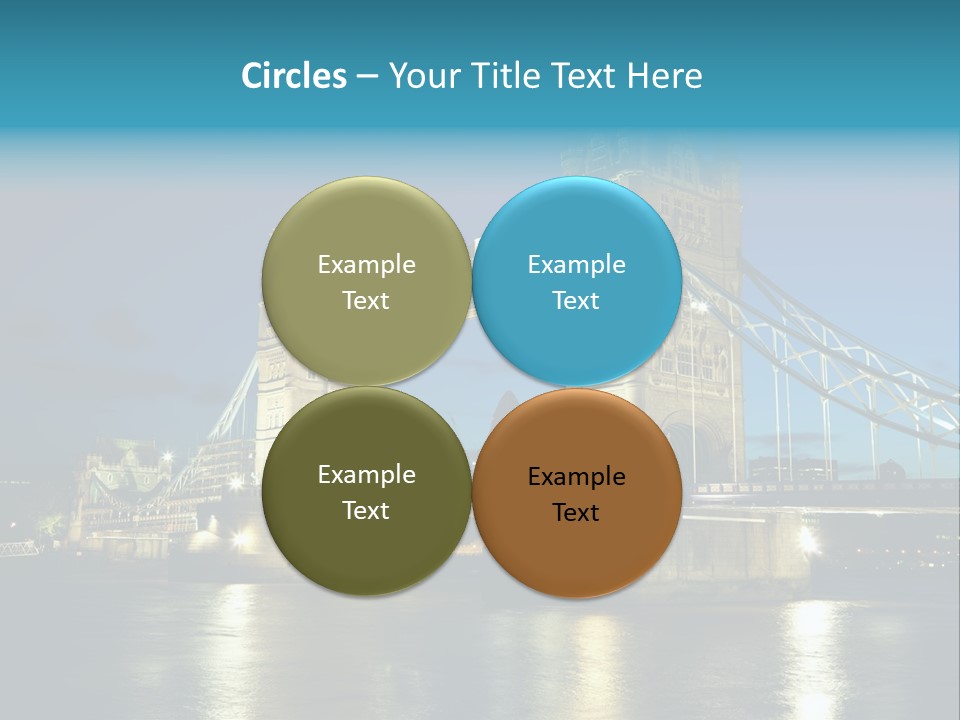 Architecture Bridge City Dark Dusk Late Lights London Ni Attraction Landmark PowerPoint Template